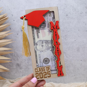 Graduation Gift, Grad Money Holder, 2025 Graduation, Graduation Keepsake, Senior Gift, Custom Grad Gift, High School Grad, College Grad Gift