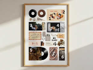 Printable Retro Matchbox Collage Poster Custom Couple Art Personalized Photo Collage Editable Canva Aesthetic Anniversary Gift