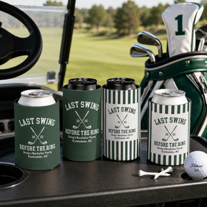 Golf Bachelor Party Can Coolers, Personalized Guys Weekend Trip Favors, Custom Drink Holder For Golfing Bach Scottsdale Vegas Palm Springs