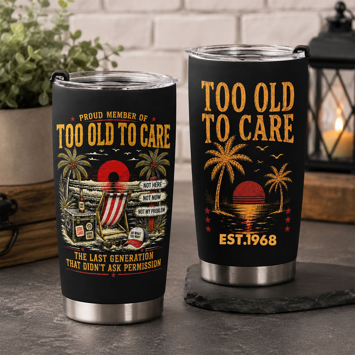 Proud Member of Too Old To Care - Personalized Tumbler