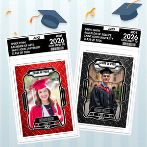 Custom Grad Photo Trading Card Keepsake - Acrylic Block