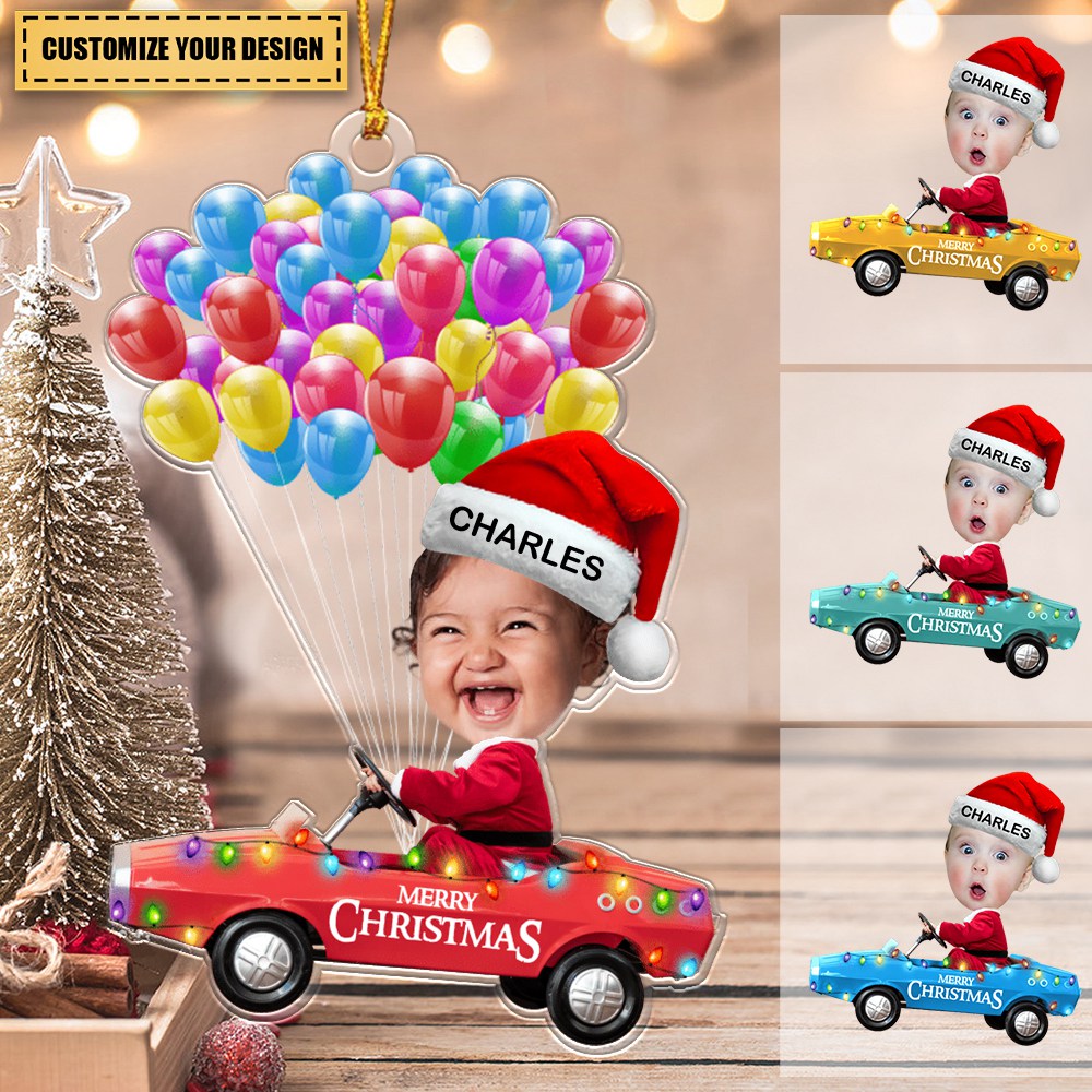 Christmas Baby Custom From Photo - Personalized Ornament - Christmas Gift For Baby