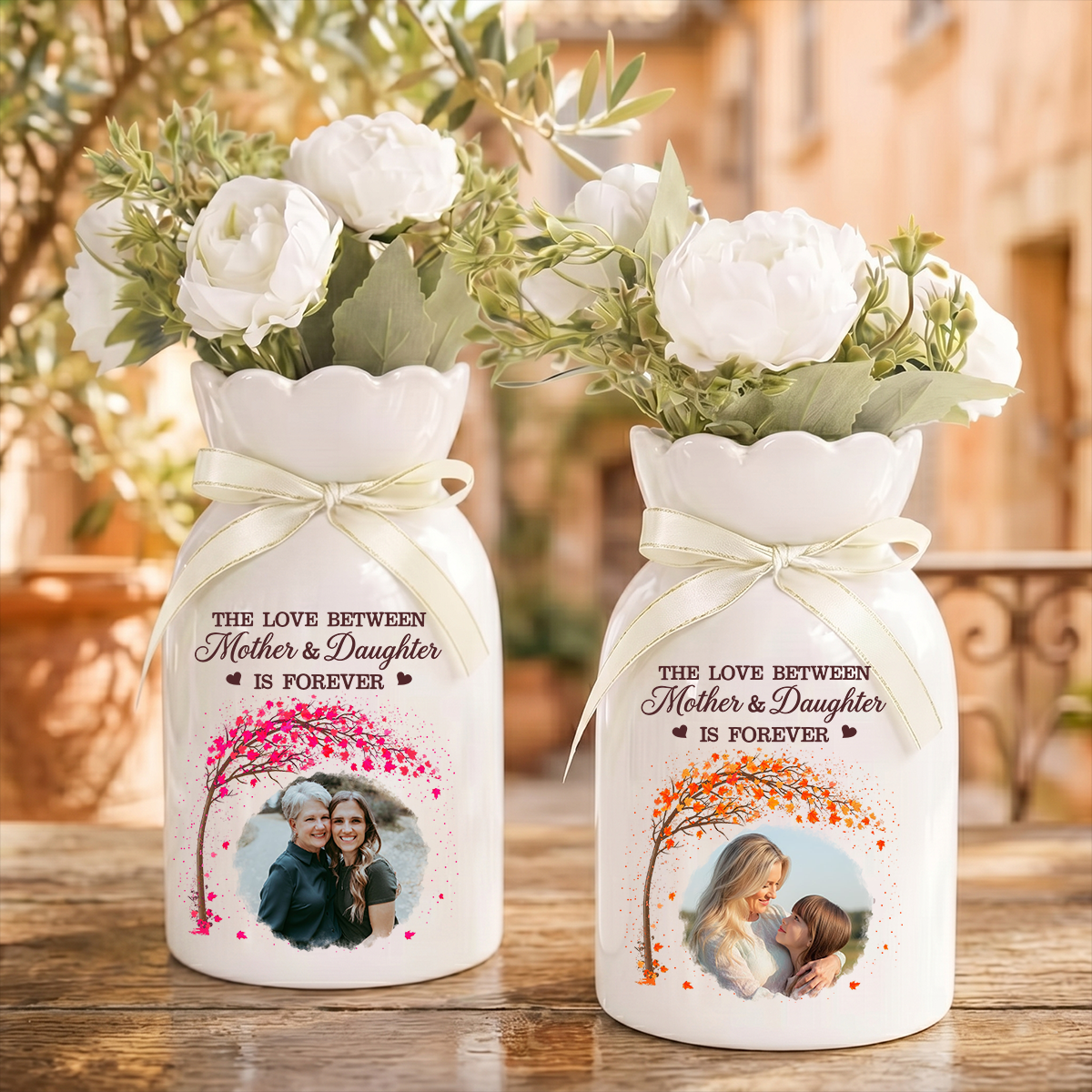 Love Between Mother & Daughters Personalized Flower Vase