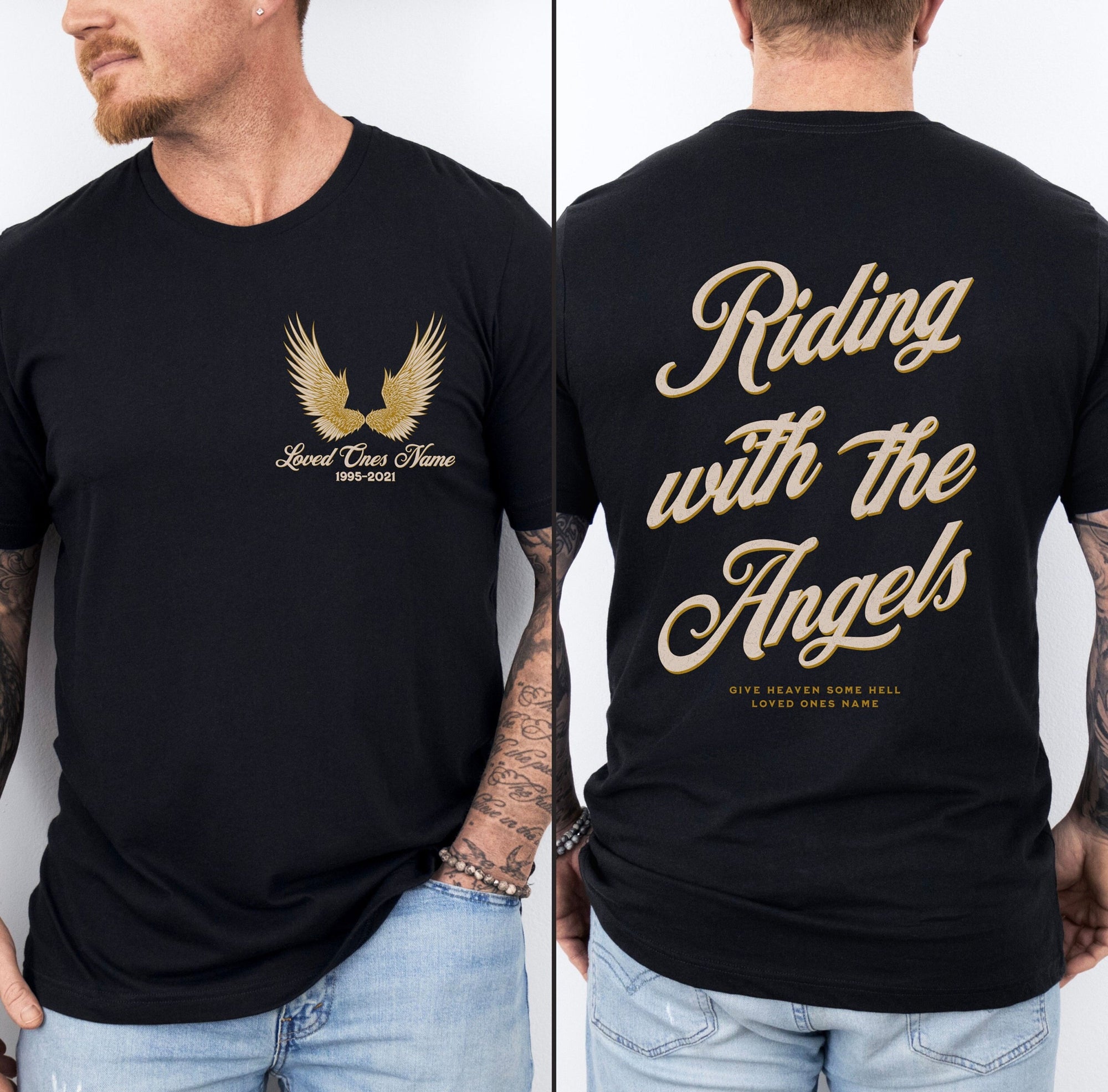 Riding With The Angels - Personalized Shirt - Memorial Gift 1_715e9b3f-2830-49ee-9292-c299e88fadfd.jpg?v=1715244568