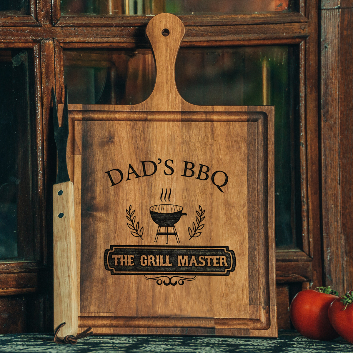Father's Day Gift, Grill Father Gifts, Grilling Gifts, Custom BBQ Board ,BBQ Cutting Board, Personalized Gifts, Gift for Dad, Grill Gift for Dad