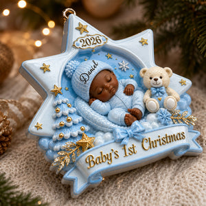 Born For Christmas Magic - New Mom New Born Ornament - Real 3D Raised Ornament