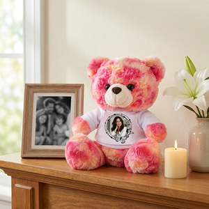 Memorial Tree Butterflies Cardinals Teddy Bear - Memorial Gift - Personalized Plush Bear