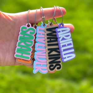 Nametag Personalized Keychain Diaper Bag Tag Lunch Box Tag Daycare Label Bag Charm Kids Keychain Name Bag Tag Luggage Tags Gift
