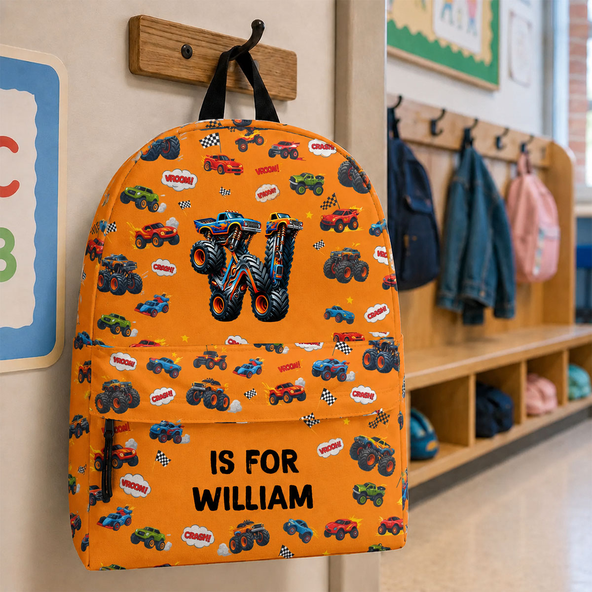Big Wheels Bigger Dreams - Custom Kids Backpack - Personalized Back To School Gifts For Kids