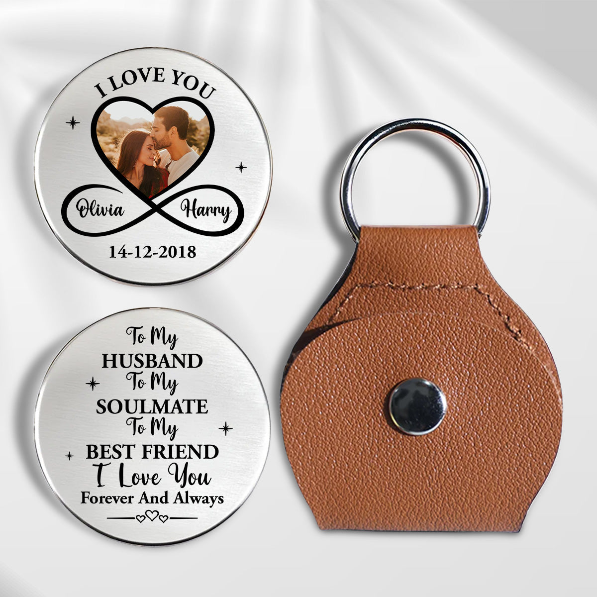 My Husband My Soulmate My Best Friend - Personalized Pocket Hug - Gift For Husband