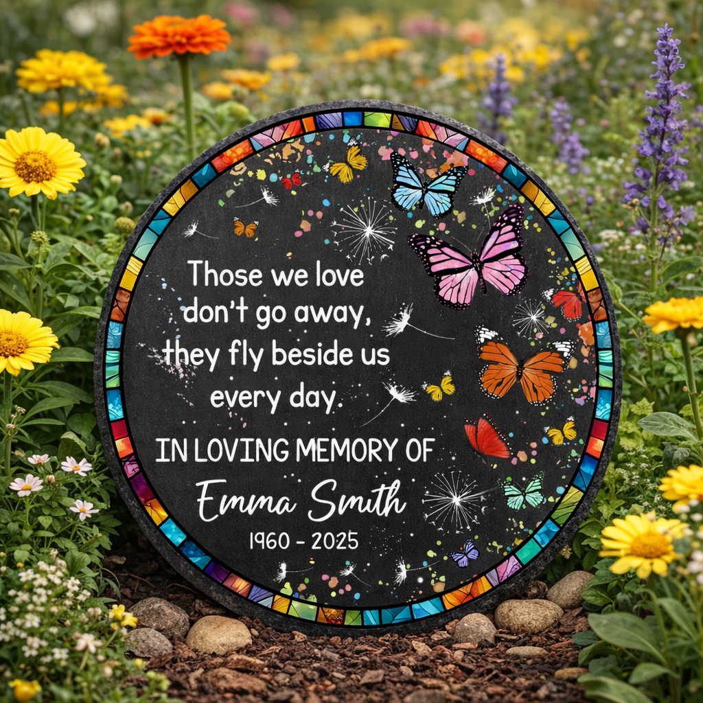 Memorial Garden Stone Personalized Memorial Gift, Memorial Garden Slate Grave Marker,Mom Loss Memorial Gardening Gift Loss of Loved One Gift