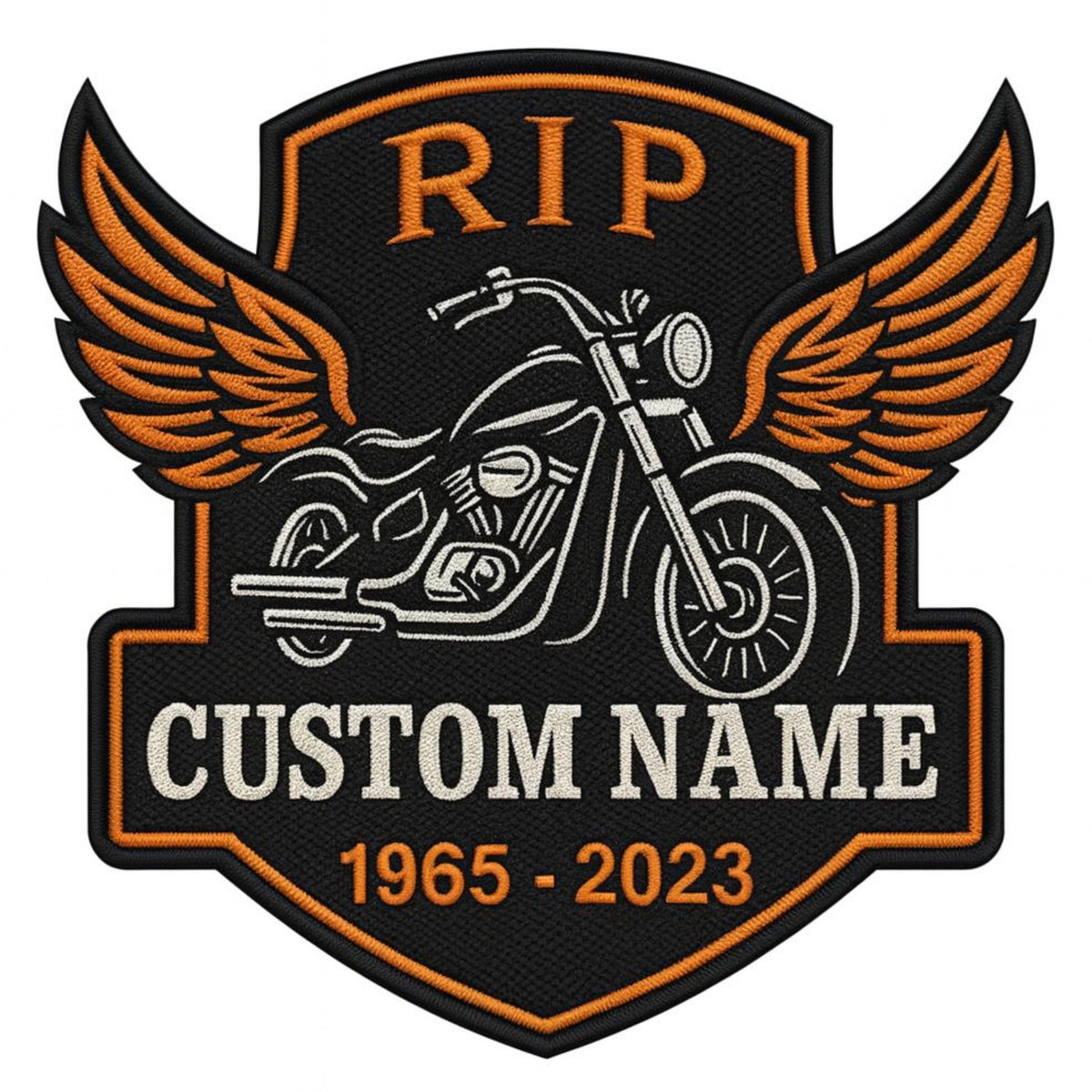 Biker Memorial Patch, RIP Patches for Vest, Custom Biker Patches, Iron on Rest In Peace Patch