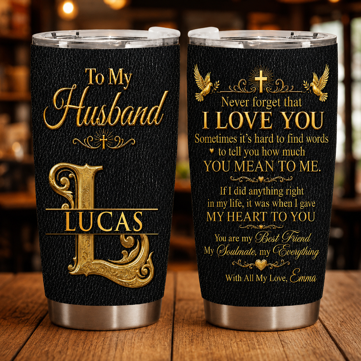 Never Forget That I Love You My Husband | Personalized Stainless Steel Tumbler