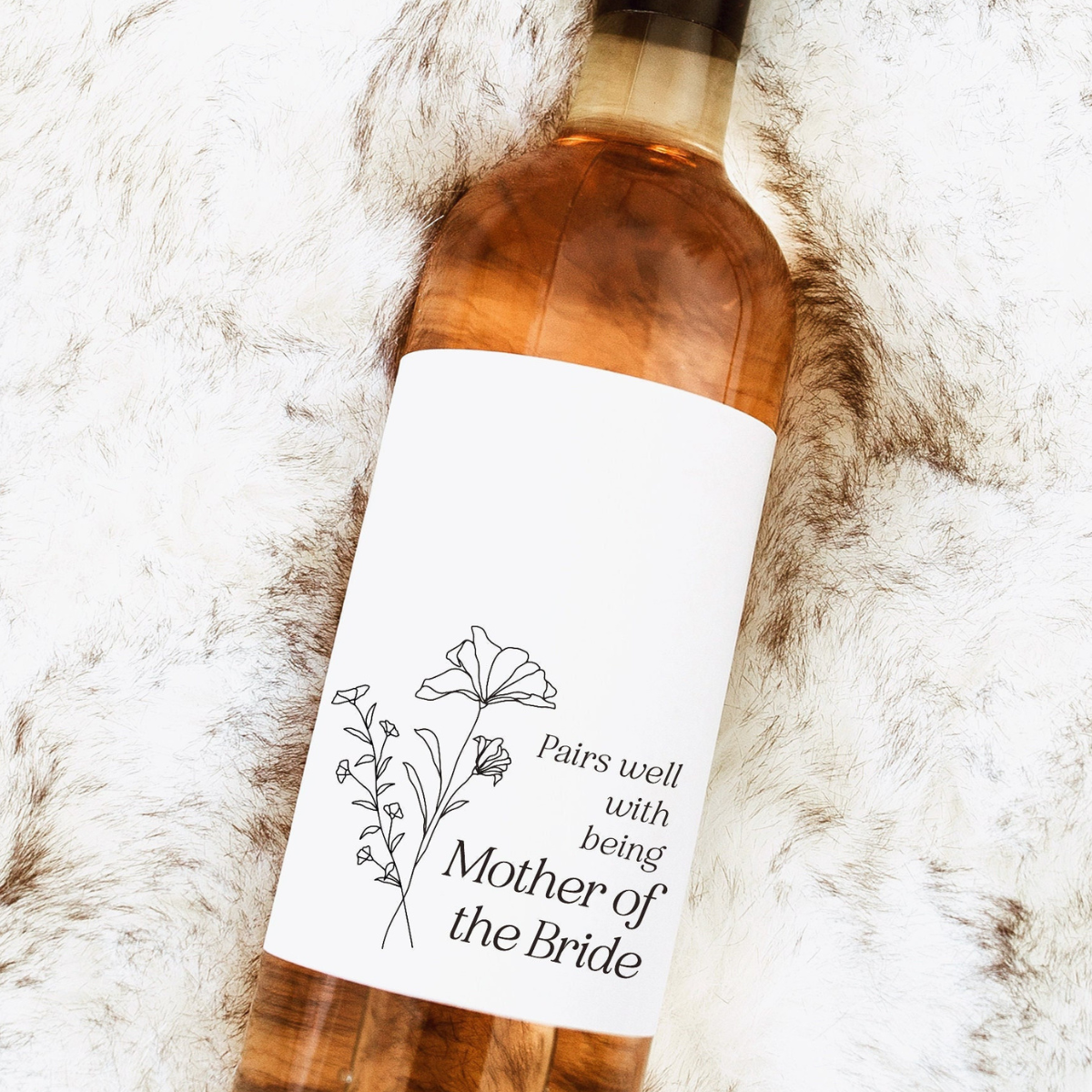 Mother of The Bride Wine Labels, Mother of the Groom Gift, In Law Wedding Gift, Gifts to Parents from Bride and Groom, Wedding Labels