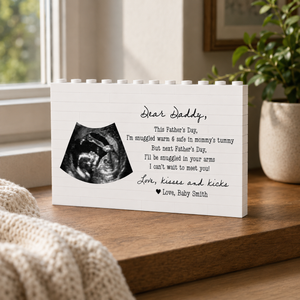 Personalized Ultrasound Photo Fathers Day Gift, Dad To Be Present, New Dad Pregnancy Keepsake, Baby Scan Photo, Daddy Gift From The Bump