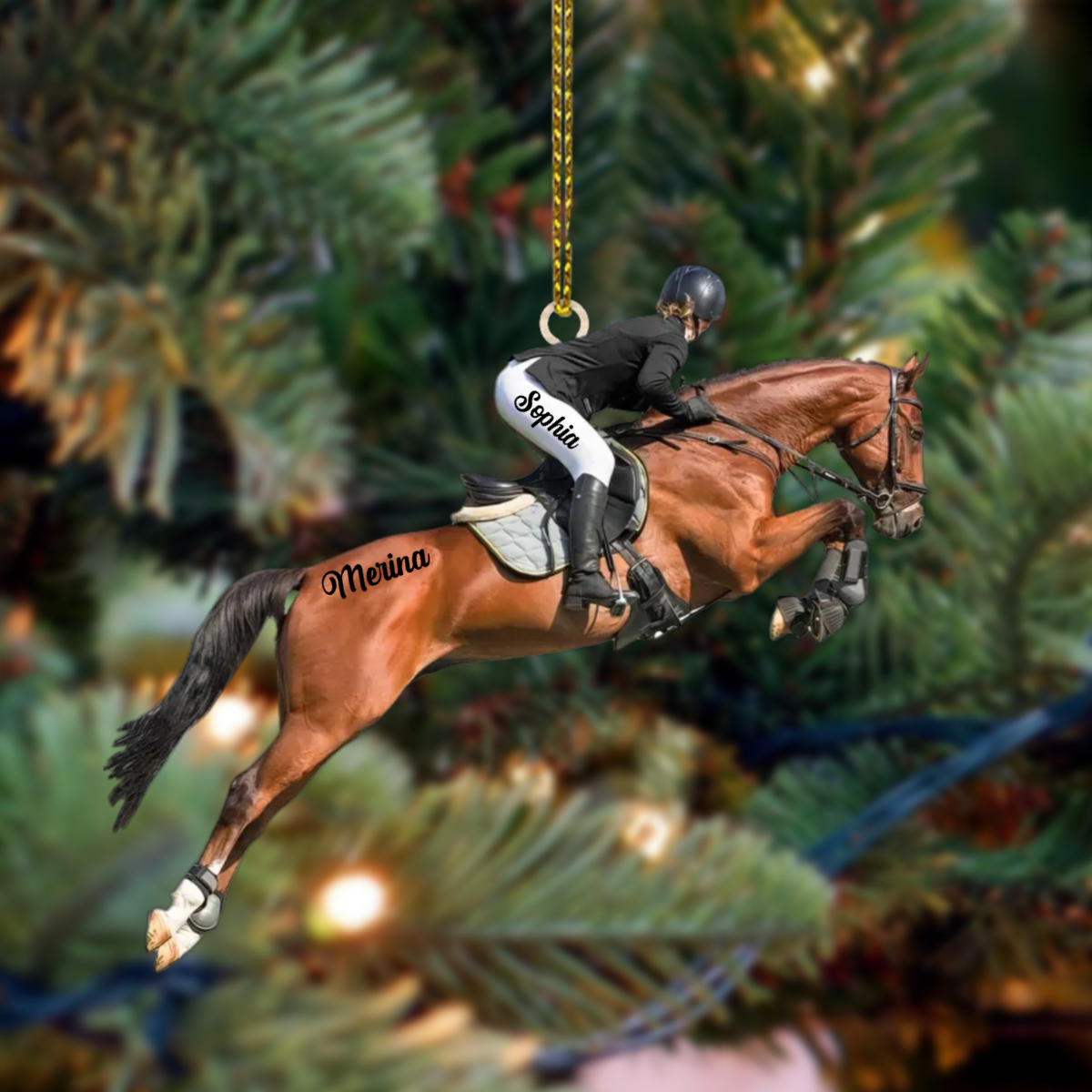 Equestrian Girl - Personalized Acrylic Ornament - Christmas Gift For Horse Lover
