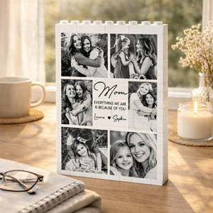 Custom Mom Photo Building Block, Custom Photo Brick Puzzle for Mom from Daughter, Happy Mother's Day Gift, Mom Birthday Gift, Mom Keepsake
