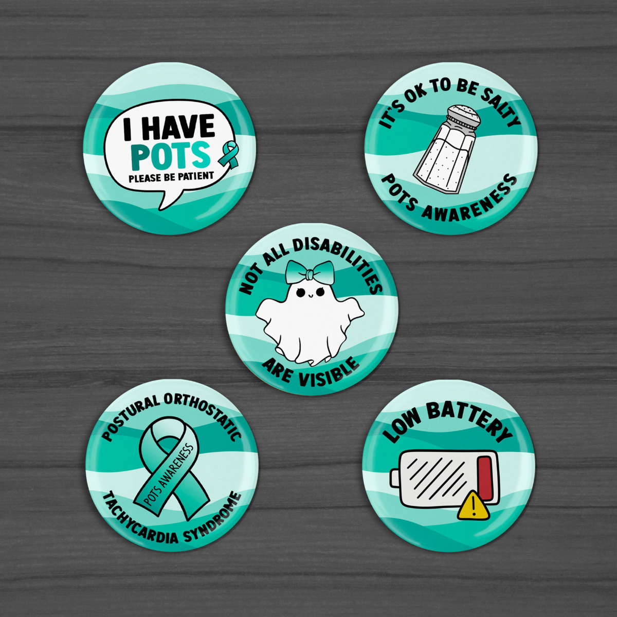 I Have POTS, Dystonia Awareness Disability Pin Badge, Diabetes, Pots Syndrome, Chronic Illness Pin, Hidden Disability, Mental Health