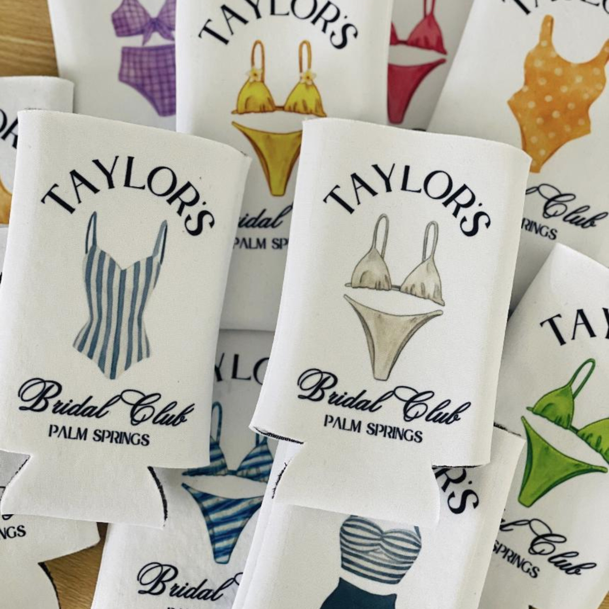 Personalized Coastal Bachelorette Can Cooler, Custom Can Cooler, Beach Bachelorette Party, Lake Life, Palm Springs, Custom Party Favors