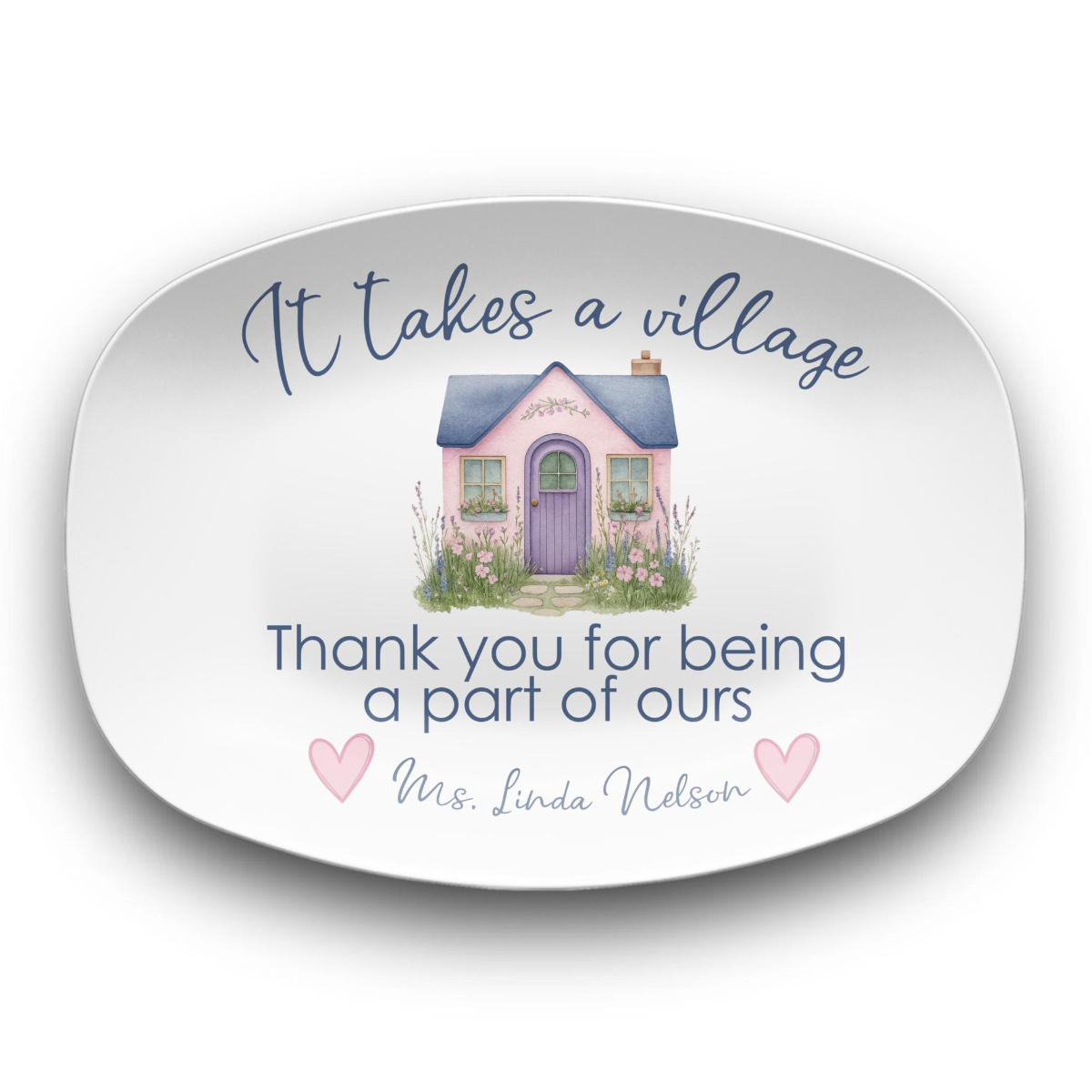 Neighbor Gift Platter Personalized Thank You Gift, Custom Serving Dish, New Neighbor Housewarming, Appreciation Plate