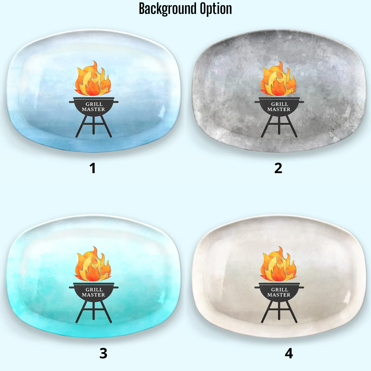 Daddy Grill Master - Personalized Dad Platter - Father's Day, Birthday Gift For Dad, Grandpa