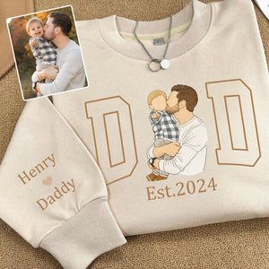 Our Story Since Personalized Father Embroidered Sweatshirt 1_e1708f40-dcfc-4d4b-bab4-51dae796e91a.jpg