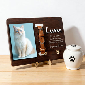 Best Friends Come Into Our Lives - Personalized Wooden Plaque With Collar Holder