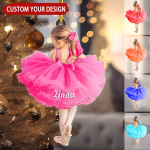 Ballet Girl Personalized Christmas Ornament, Gift For Ballet Lover