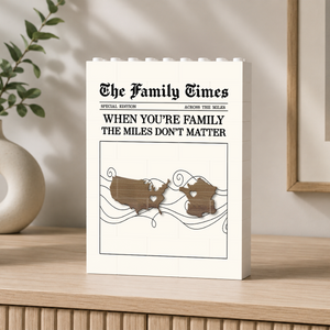 The Family Times Long Distance - Personalized Brick Block