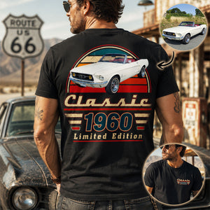 Classic Limited With Retro Car's Photo - Personalized T-Shirt