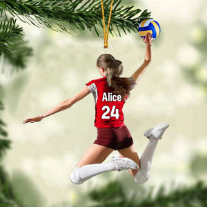 Volleyball Girl Personalized Christmas Ornament, Gift For Volleyball Lovers