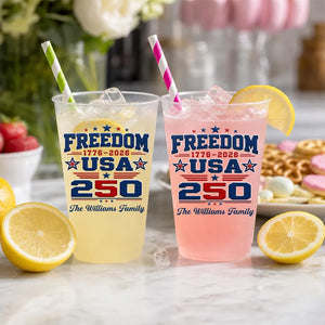 Party Like Its 1776 - Personalized Plastic Frosted Cup - 4th Of July Drinkware, 250th Anniversary Party Favor, Independence Day Gift