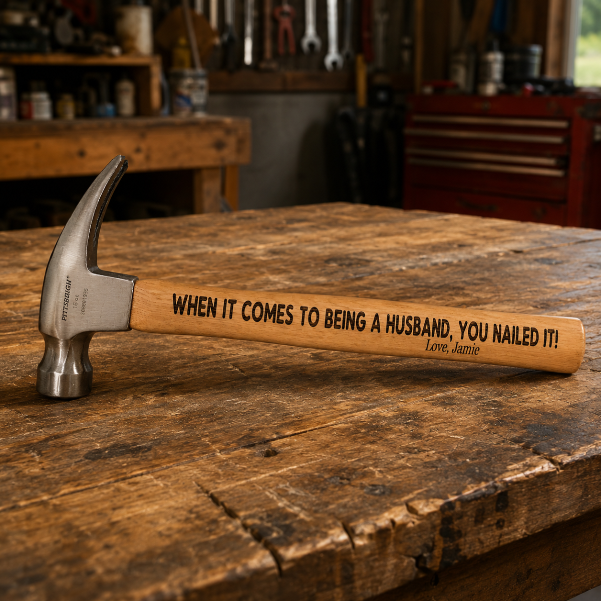 Engraved Hammer,Valentine's Day Gift, Personalized Hammer, Monogram, Hammer, Gift for Dad, Gift for husband, gift for him, Papa Gift