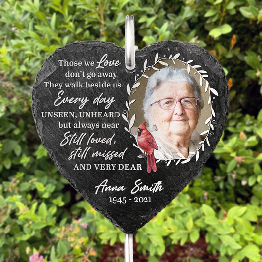 Still Loved, Still Missed And Very Dear Memorial Photo - Personalized Garden Stake - Memorial Gift