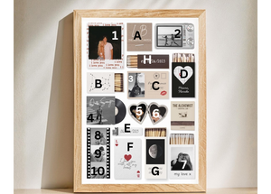 Anniversary Gift for Boyfriend or Girlfriend | Editable Matchbook Poster | Matchbox Art Print Custom Anniversary or Birthday Gift