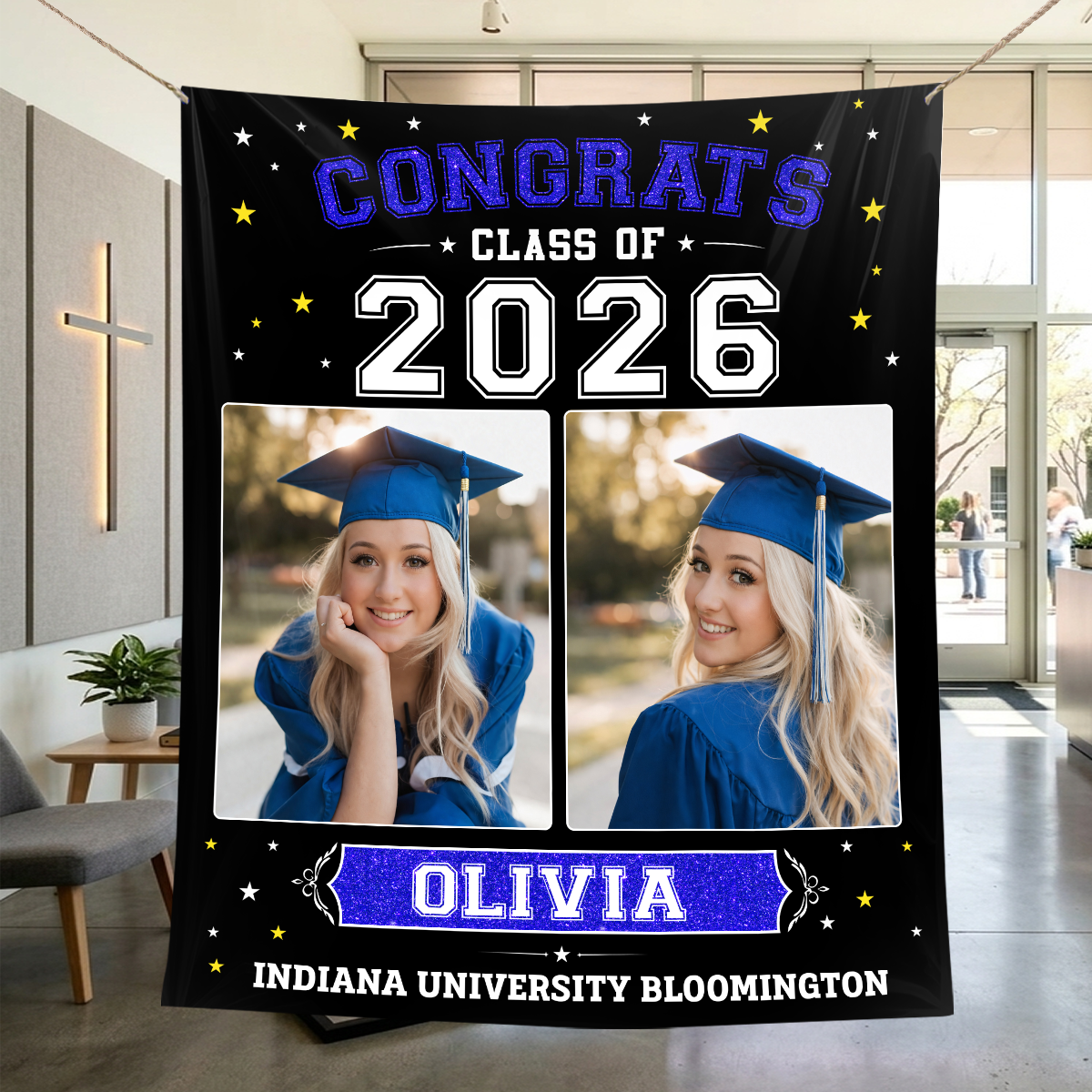 Class Of 2026 Style Personalized Graduation Backdrop