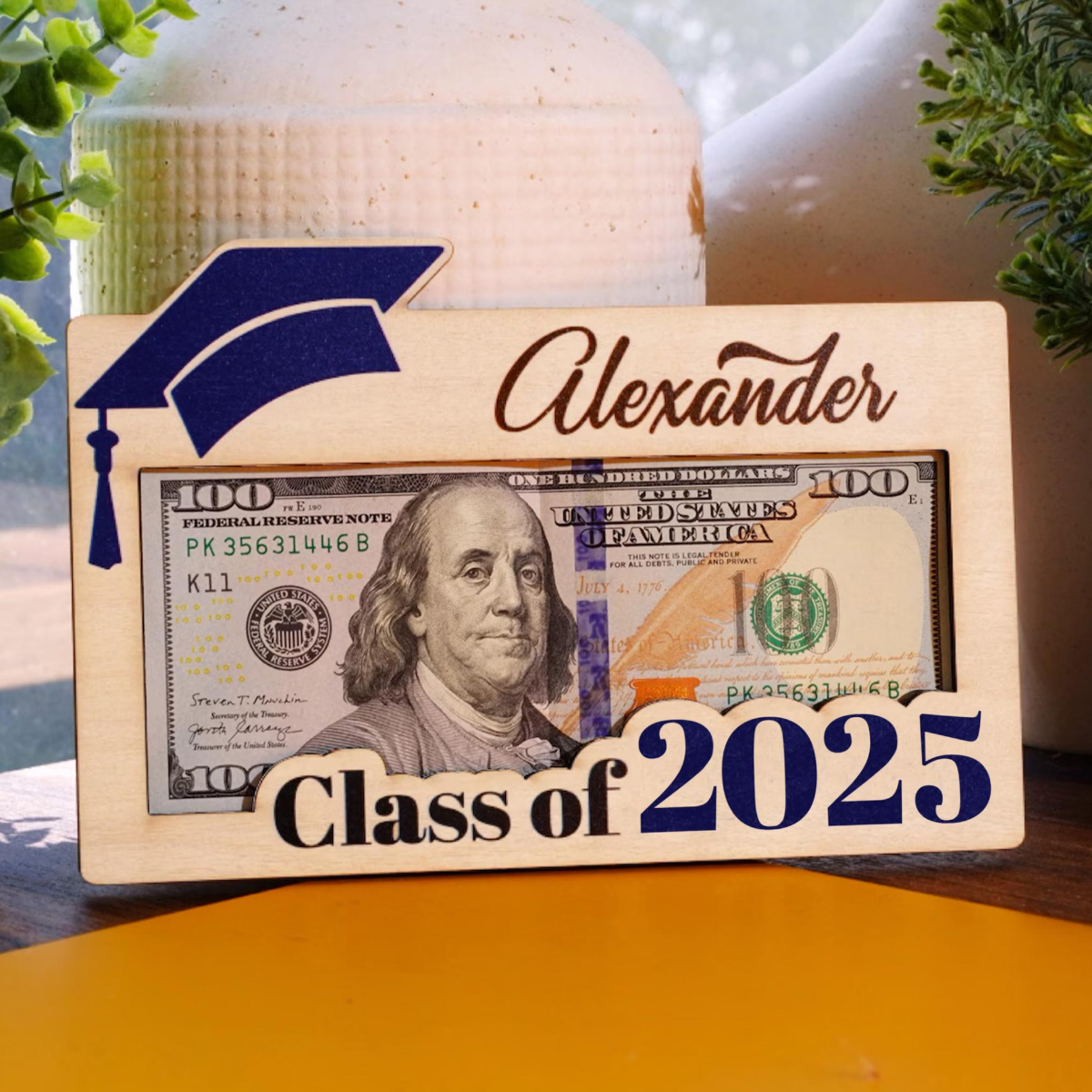 Graduation Money Holder Personalized, Graduation Gift, Class of 2025, High School Graduation, Gift for Graduates, High School Senior
