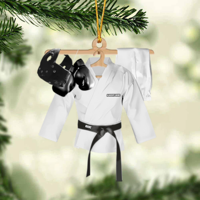 Karate Uniform - Personalized Acrylic Ornament - Karate Gifts, Gift For Christmas