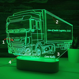 Truck Driver Led Lamp, Truck Driver Gift, Trucker Light, Gift for Him, Truck Rider Gift, Gift for Trucker, Camion, LKW, Kamion, Semi Trucks