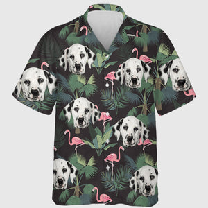 Flamingo Pal Shirt - Personalized Custom Dog Photo Hawaiian Shirt