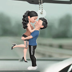 Endless Love Couple - Personalized Car Ornament - Anniversary Gift, Valentine's Day Gift For Couple