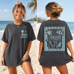 Custom Beach Vacation Group Shirt, Personalized Beach Crew Shirt, Family Trip Summer Vacation Tee, Vacay Family Beach Tees, Summer Shirt