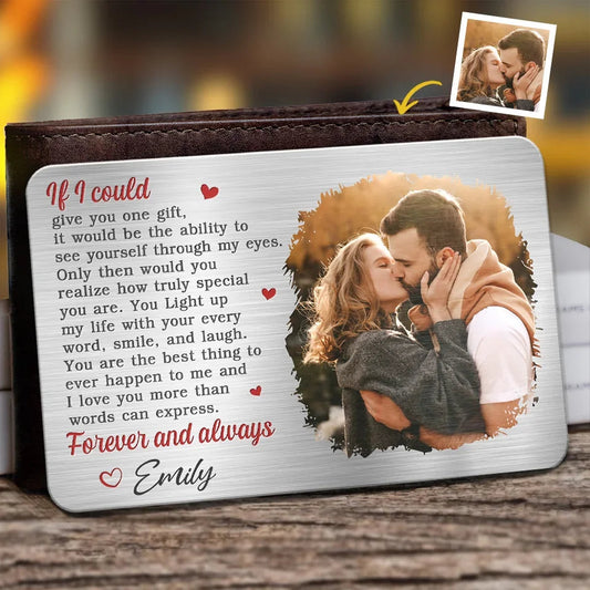 I Love You More Than Words Can Express - Personalized Wallet Insert Card - Gift For Couple, Anniversary Gift, Valentine's Day Gift