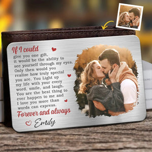 I Love You More Than Words Can Express - Personalized Wallet Insert Card - Gift For Couple, Anniversary Gift, Valentine's Day Gift