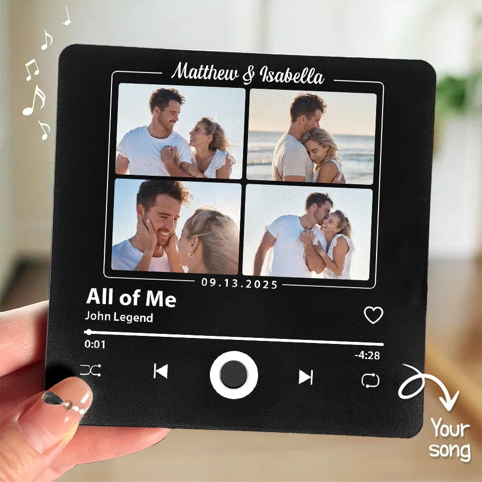 Custom Photo I've Found The Love Of My Life - Couple Personalized Custom Music Fridge Magnet That Can Play Songs - Gift For Husband Wife, Anniversary