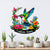 Custom Hummingbird Printed Metal Sign, Colorful Bird Garden Decor, Garden Metal Sign, Bird Lover Gift, Garden Wall Decor, Outdoor Decor