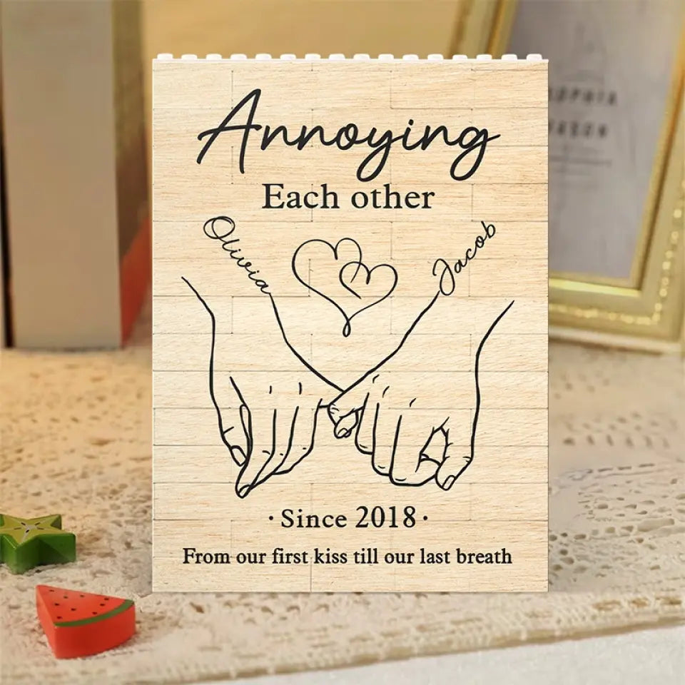 Annoying Each Other For Years - Personalized Building Block Puzzle - Anniversary Gift, Valentine's Day Gift For Couple