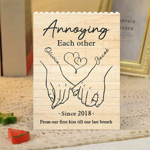 Annoying Each Other For Years - Personalized Building Block Puzzle - Anniversary Gift, Valentine's Day Gift For Couple
