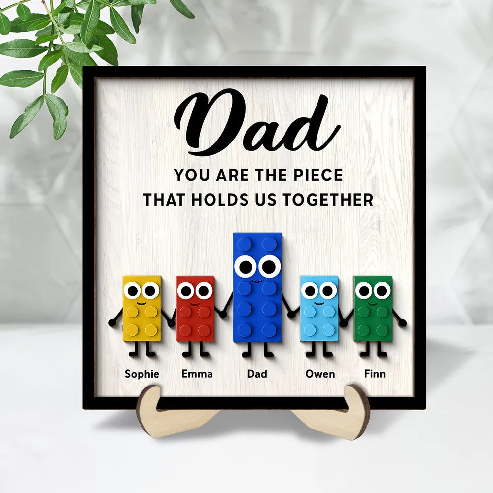 Dad You Are The Piece - Personalized Picture Frame - Father's Day Gift for Dad