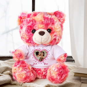 I Met You I Liked You - Custom Couple Photo and Name - Personalized Teddy Bear
